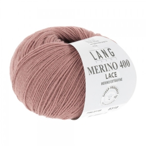 Lang Yarns Merino 400 Lace - Pelote de 25 gr - Coloris 0148 Bois De Rose
