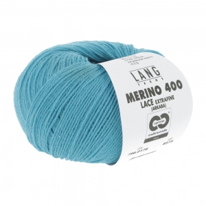 Lang Yarns Merino 400 Lace - Pelote de 25 gr - Coloris 0178 Turquise