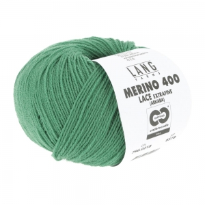 Lang Yarns Merino 400 Lace - Pelote de 25 gr - Coloris 0218 Vert Bouteille