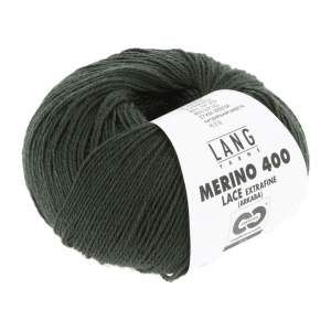 Lang Yarns Merino 400 Lace - Pelote de 25 gr - Coloris 0318 Vert Sapin