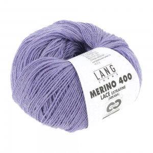 Lang Yarns Merino 400 Lace - Pelote de 25 gr - Coloris 0346 Lilas Mélangé