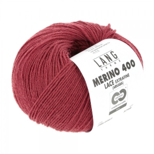 Lang Yarns Merino 400 Lace - Pelote de 25 gr - Coloris 0361 Vin