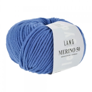 Lang Yarns Merino 50 - Pelote de 100 gr - Coloris 0006 Bleu