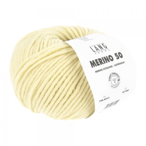 Lang Yarns Merino 50 - Pelote de 100 gr - Coloris 0012 Jaune Baby
