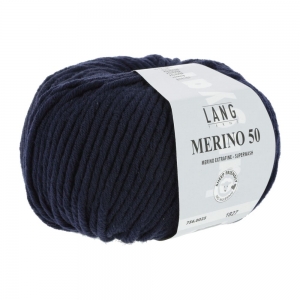 Lang Yarns Merino 50 - Pelote de 100 gr - Coloris 0025 Navy