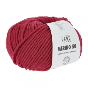 Lang Yarns Merino 50 - Pelote de 100 gr - Coloris 0060 Géranium