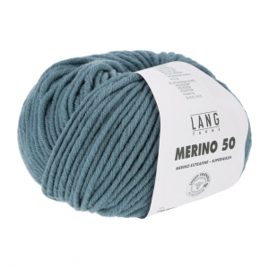 Lang Yarns Merino 50 - Pelote de 100 gr - Coloris 0074 Atlantique