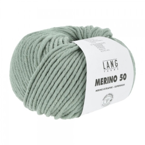 Lang Yarns Merino 50 - Pelote de 100 gr - Coloris 0091 Sauge Clair