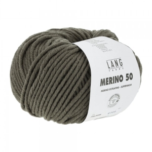 Lang Yarns Merino 50 - Pelote de 100 gr - Coloris 0098 Olive