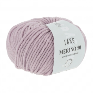 Lang Yarns Merino 50 - Pelote de 100 gr - Coloris 0109 Rose