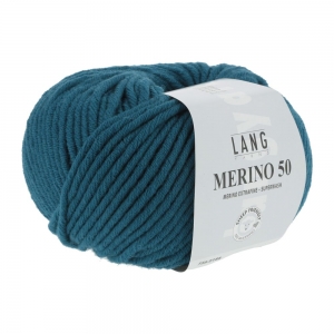 Lang Yarns Merino 50 - Pelote de 100 gr - Coloris 0188 Pétrole