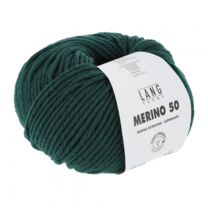 Lang Yarns Merino 50 - Pelote de 100 gr - Coloris 0218 Sapin