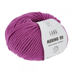 Lang Yarns Merino 50 - Pelote de 100 gr - Coloris 0265 Oeillet
