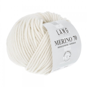 Lang Yarns Merino 70 - Pelote de 50 gr - Coloris 0001