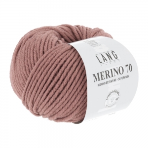 Lang Yarns Merino 70 - Pelote de 50 gr - Coloris 0087 Bois De Rose