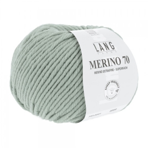 Lang Yarns Merino 70 - Pelote de 50 gr - Coloris 0091 Sauge Clair