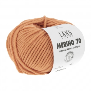 Lang Yarns Merino 70 - Pelote de 50 gr - Coloris 0259 Tangerine