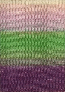 Lang Yarns Merino+ Color - Pelote de 100 gr - Coloris 0202 Vert/Bordeaux/Saumon