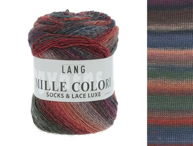Lang Yarns Mille Colori Socks & Lace Luxe - Pelote de 100 gr - Coloris 0016