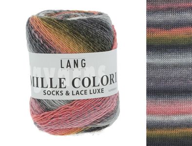 Lang Yarns Mille Colori Socks & Lace Luxe - Pelote de 100 gr - Coloris 0024