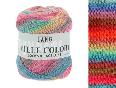 Lang Yarns Mille Colori Socks & Lace Luxe - Pelote de 100 gr - Coloris 0051