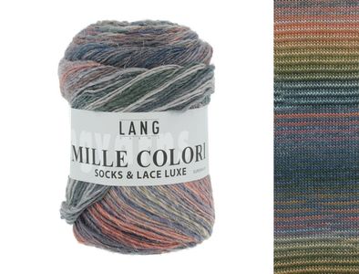 Lang Yarns Mille Colori Socks & Lace Luxe - Pelote de 100 gr - Coloris 0057