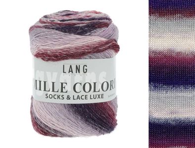 Lang Yarns Mille Colori Socks & Lace Luxe - Pelote de 100 gr - Coloris 0065