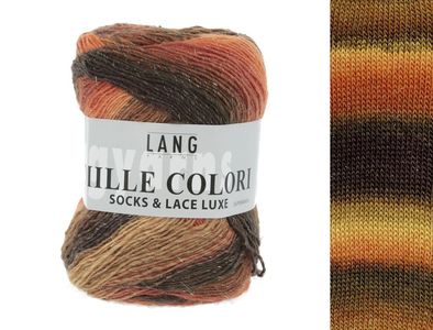 Lang Yarns Mille Colori Socks & Lace Luxe - Pelote de 100 gr - Coloris 0068