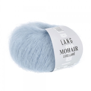 Lang Yarns Mohair Luxe Lame - Pelote de 25 gr - Coloris 0020 Argent - Azur