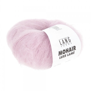 Lang Yarns Mohair Luxe Lame - Pelote de 25 gr - Coloris 0148 Argent - Vieuxrose