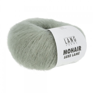 Lang Yarns Mohair Luxe Lame - Pelote de 25 gr - Coloris 0192 Argent - Vert Réséda