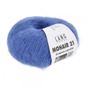 Lang Yarns Mohair 21 - Pelote de 25 gr - Coloris 0010 Bleu