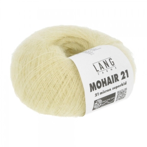 Lang Yarns Mohair 21 - Pelote de 25 gr - Coloris 0013 Jaune