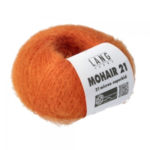 Lang Yarns Mohair 21 - Pelote de 25 gr - Coloris 0059 Orange
