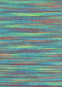 Lang Yarns Norma Color - Pelote de 50 gr - Coloris 0003 Turquoise/Jaune/Vert