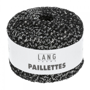 Lang Yarns Paillettes - Pelote de 25 gr - Coloris 0004 Noir/Argent