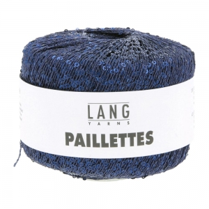 Lang Yarns Paillettes - Pelote de 25 gr - Coloris 0010 Bleu Acier