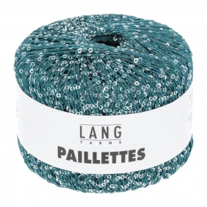 Lang Yarns Paillettes - Pelote de 25 gr - Coloris 0088 Pétrole/Argent