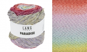 Lang Yarns Paradise - Pelote de 100 gr - Coloris 0013 Jaune/Violet/Turquoise