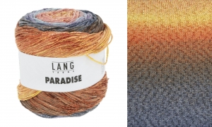 Lang Yarns Paradise - Pelote de 100 gr - Coloris 0059 Orange/Jaune/Lilas