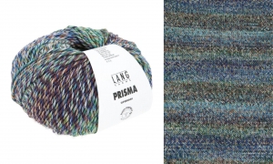 Lang Yarns Prisma - Pelote de 100 gr - Coloris 0004 Royal/Turquoise Clair/Vert