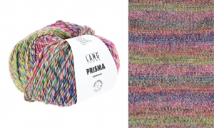 Lang Yarns Prisma - Pelote de 100 gr - Coloris 0006 Hot Pink/Jaune Néon/Bleu Royal