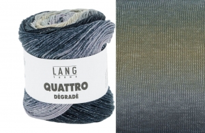 Lang Yarns Quattro Dégradé - Pelote de 100 gr - Coloris 0004 Navy/Lilas/Sauge