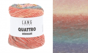 Lang Yarns Quattro Dégradé - Pelote de 100 gr - Coloris 0013 Rose/Lilas/Orange