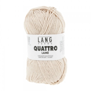Lang Yarns Quattro Lamé - Pelote de 50 gr - Coloris 0002 Crème