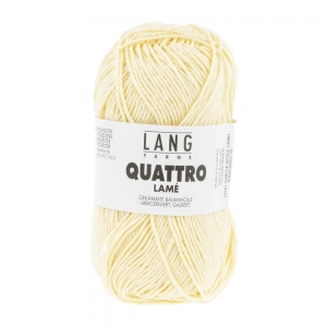 Lang Yarns Quattro Lamé - Pelote de 50 gr - Coloris 0012 Jaune Clair