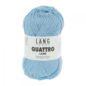 Lang Yarns Quattro Lamé - Pelote de 50 gr - Coloris 0021 Bleu Clair