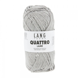 Lang Yarns Quattro Lamé - Pelote de 50 gr - Coloris 0024 Gris