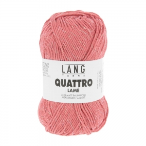 Lang Yarns Quattro Lamé - Pelote de 50 gr - Coloris 0028 Saumon