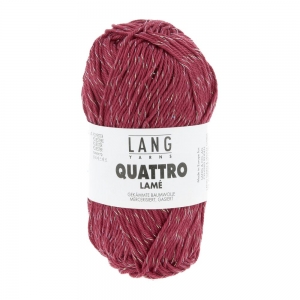 Lang Yarns Quattro Lamé - Pelote de 50 gr - Coloris 0062 Vineux